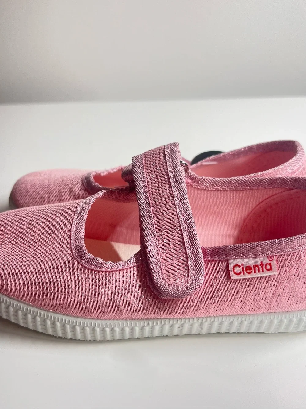 Cienta Girls Pink Glitter Mary Jane Shoes US 11 EU 29 NWT